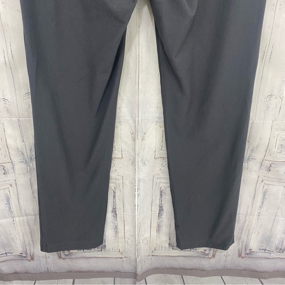 Eileen Fisher Small Gray Crepe Ankle Pants Elastic Waist Pull On 27.5" Inseam - Picture 7 of 10